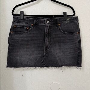 Abercrombie Black Denim Mini Skirt